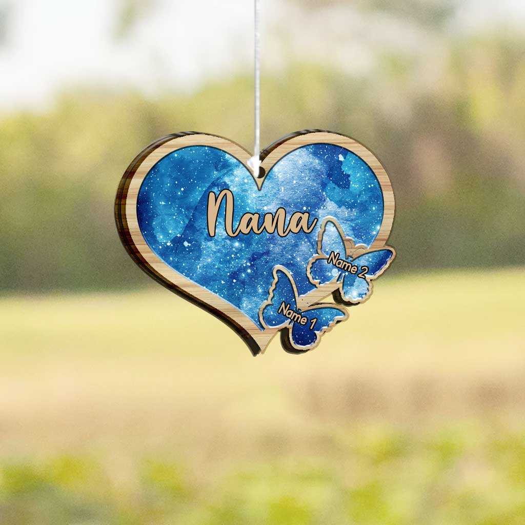 Nana's Hearts Butterfly - Personalized Grandma Wind Chime