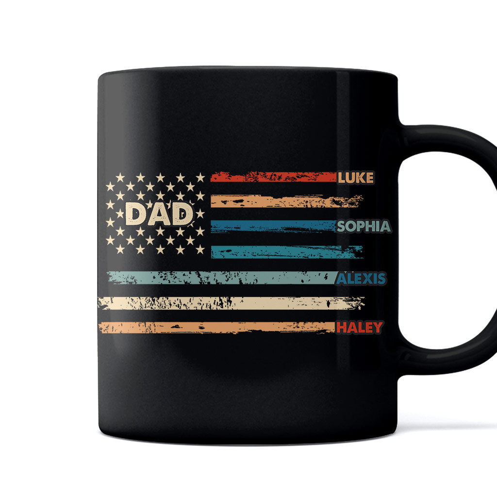 Stars And Stripes - Personalized Independence Day Father Mug
