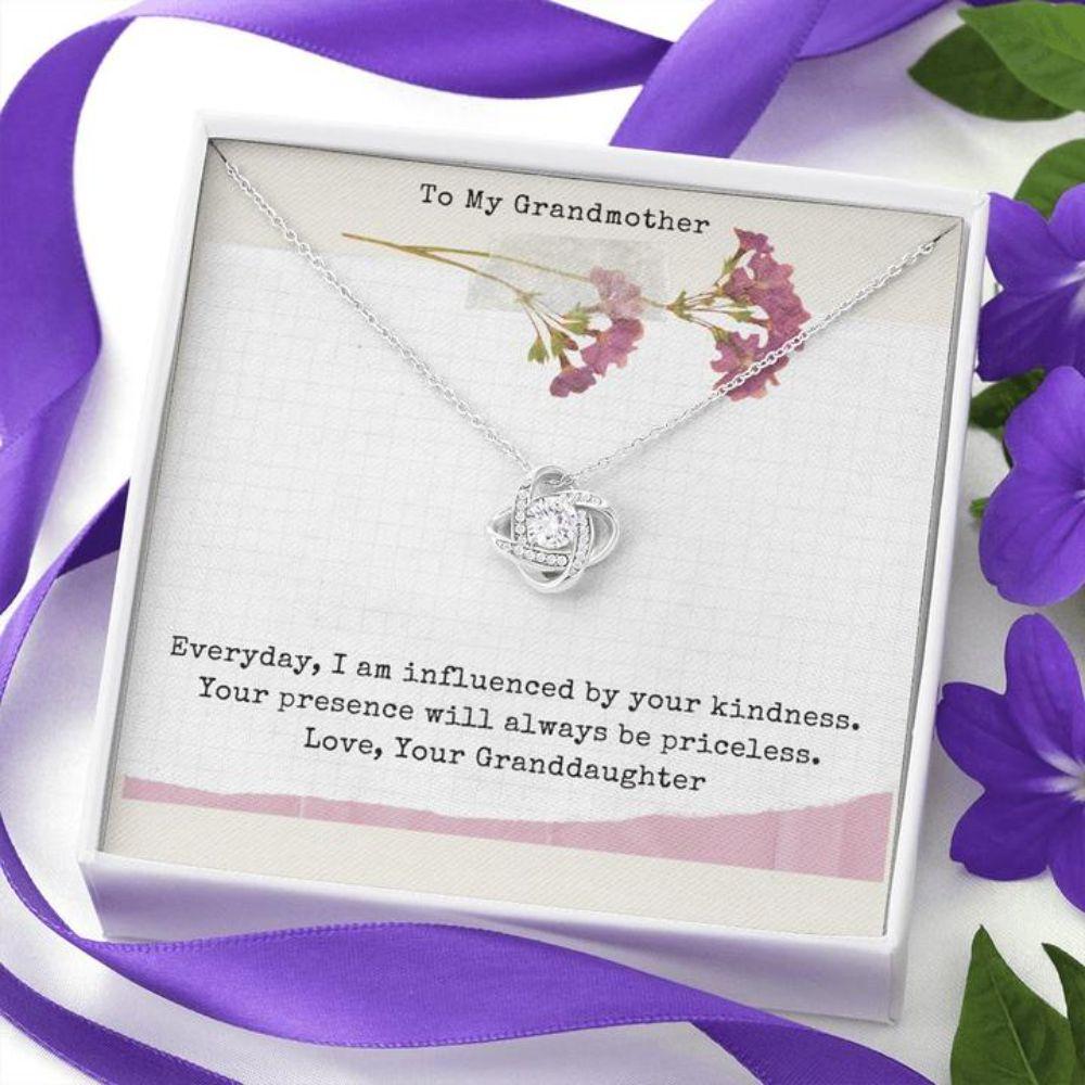 To Grandmother From Granddaughter - Grandma Love Knot Necklace 0921