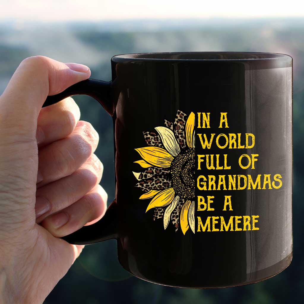 Womens World Full Of Grandmas Be A Memere Leopard - Grandma Mug 0921