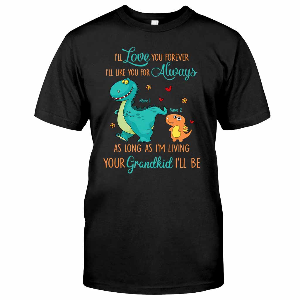 As Long As I'm Living Your Grandkid I'll Be - Personalized Mother's Day Grandma Kid Shirts