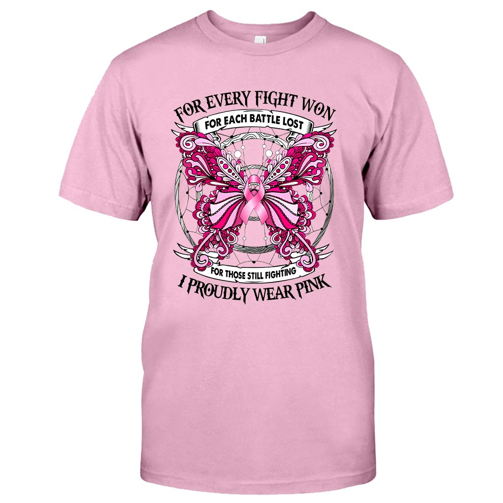 I Proudly Wear Pink - Breast Cancer Awareness T-shirt and Hoodie 102021