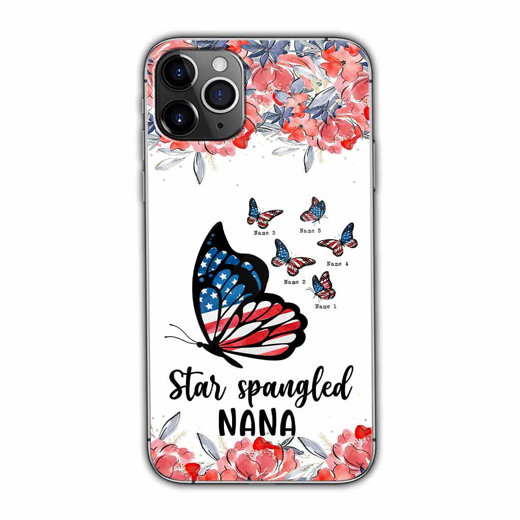 Star Spangled And Grandkids Patriotic - Personalized Independence Day Grandma Phone Case