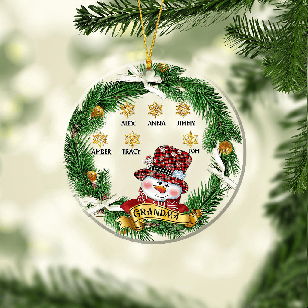 Love Being A Grandma - Personalized Christmas Grandma Transparent Ornament