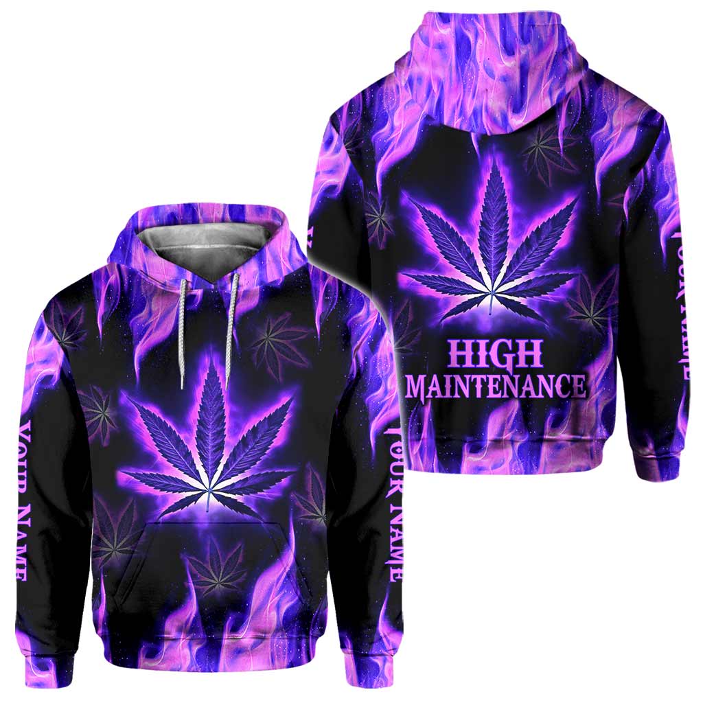 High Maintenance - Personalized Weed All Over T-shirt and Hoodie