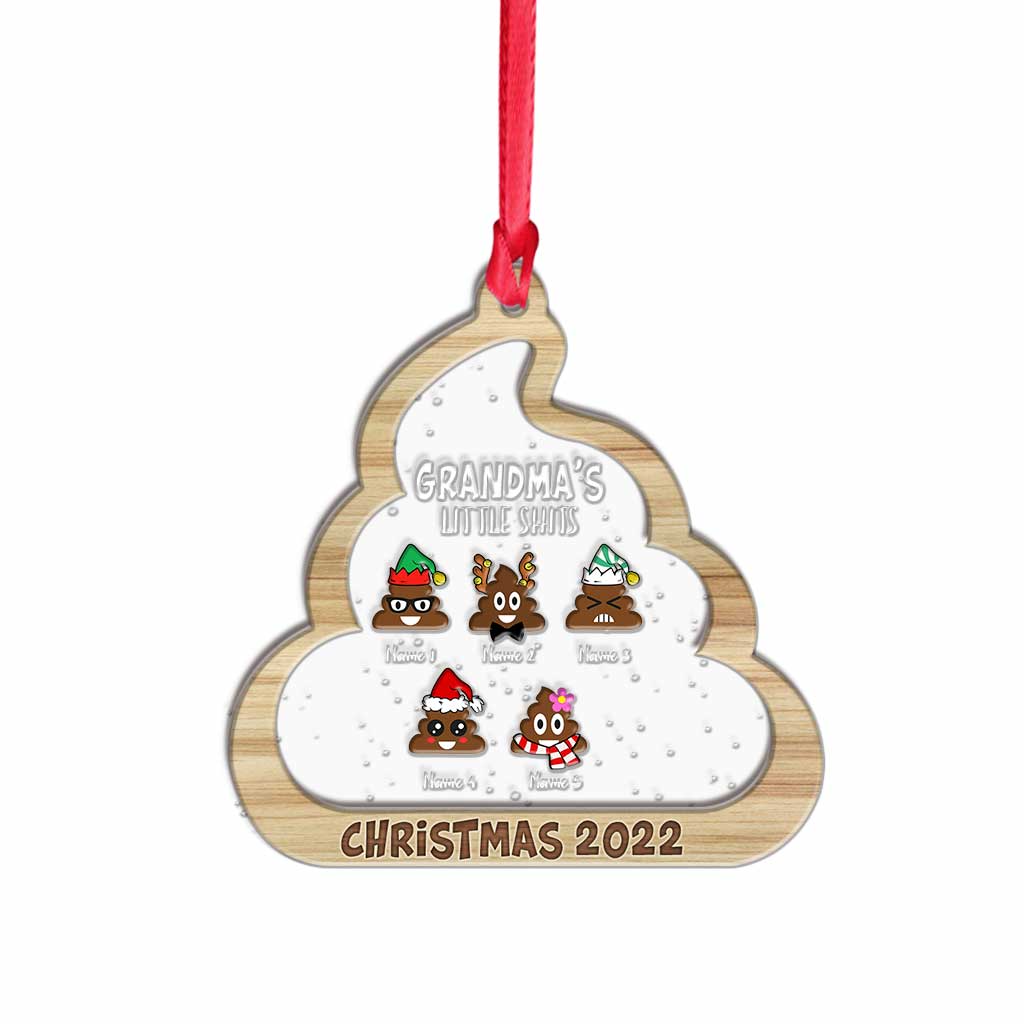 Grandma's Little Love - Personalized Christmas Layers Mix Ornament