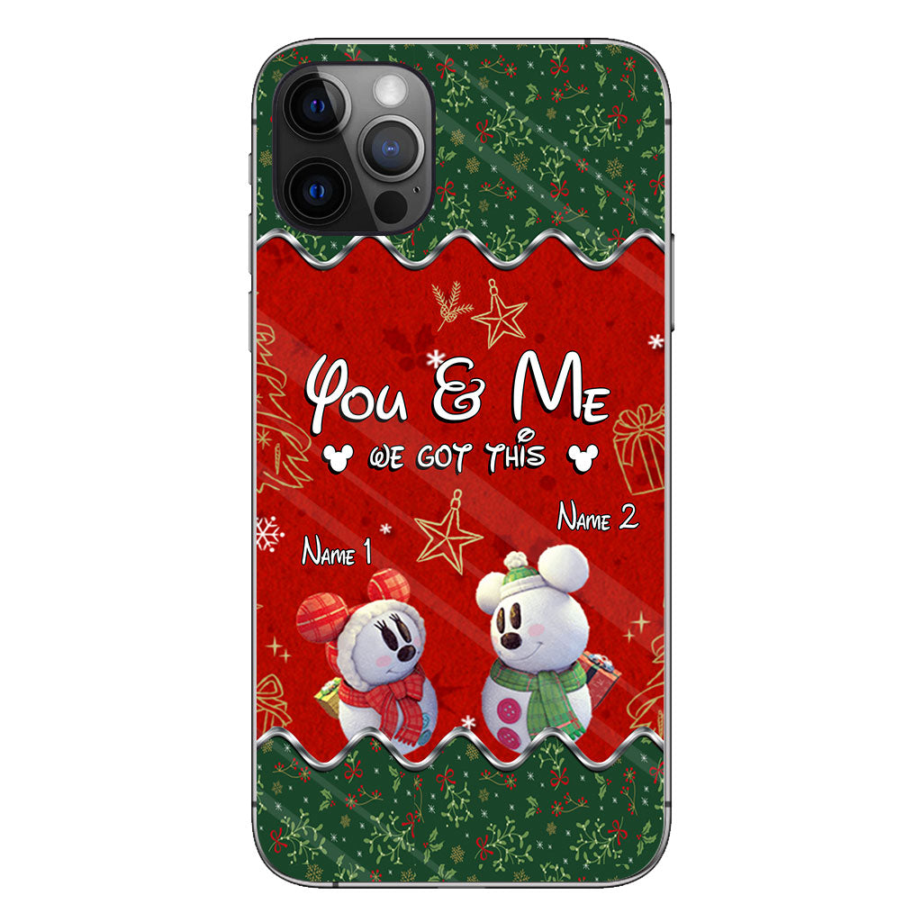 You & Me - Personalized Christmas Mouse Phone Case