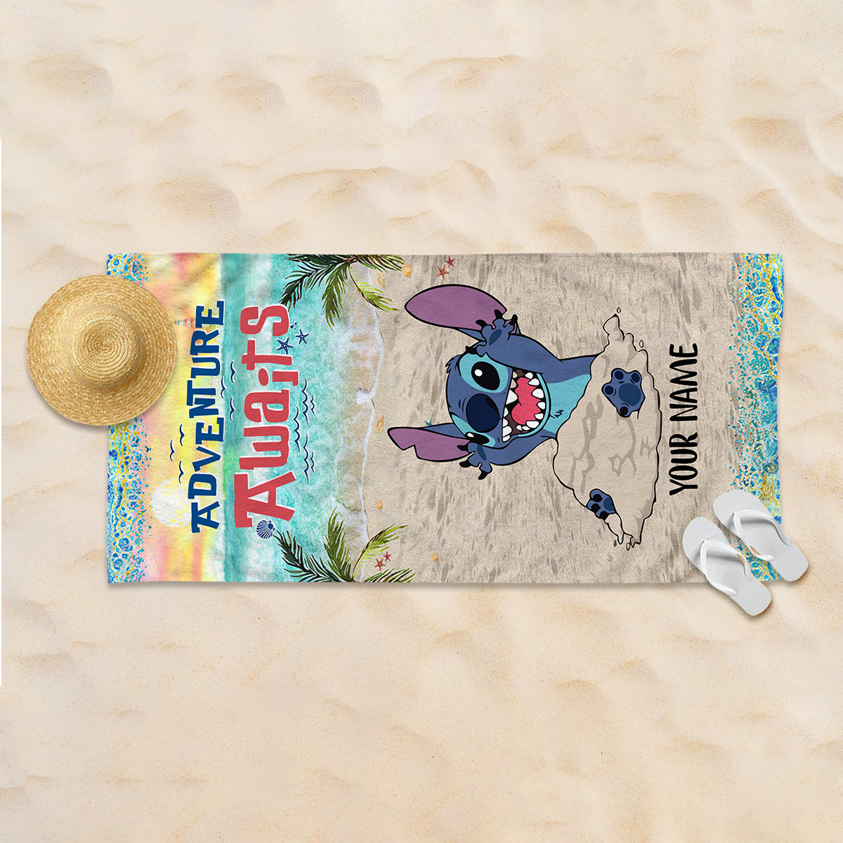 Summer Is Calling - Personalized Ohana Beach Towel