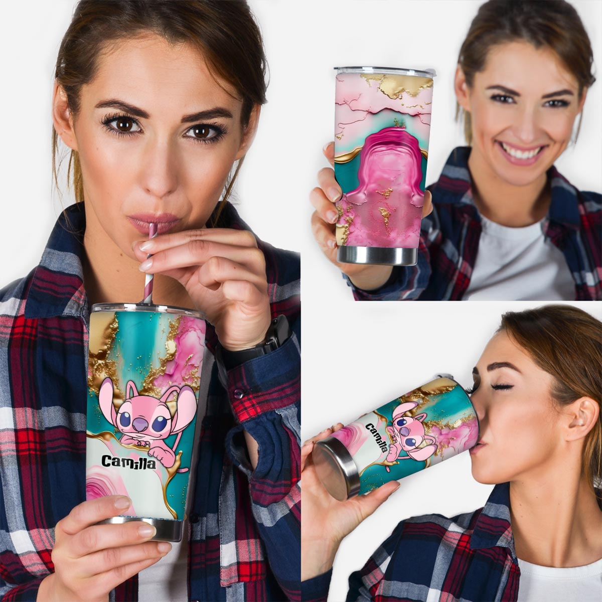 A Touch Of Pink - Personalized Ohana Tumbler
