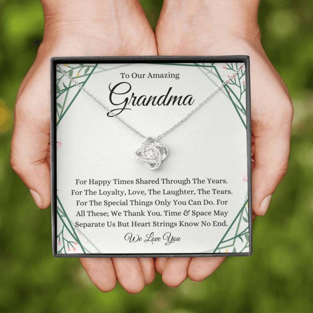 To Our Amazing Grandma Gift For Grandmother From Grandchildren - Grandma Love Knot Necklace 0921