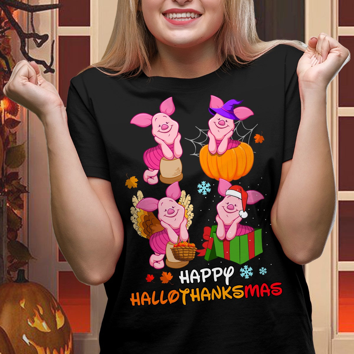 Happy Hallothanksmas Mouse T-shirt and Hoodie 0823
