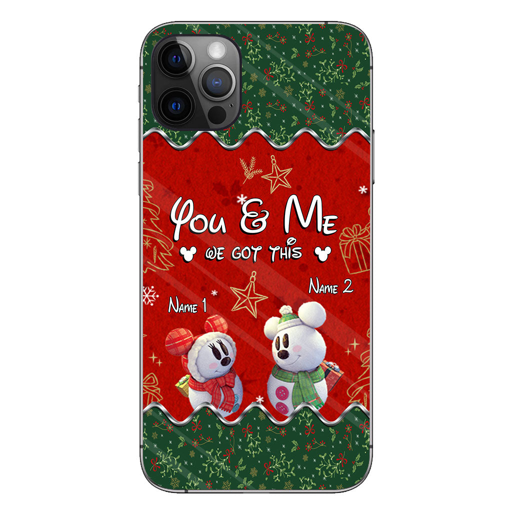 You & Me - Personalized Christmas Mouse Phone Case