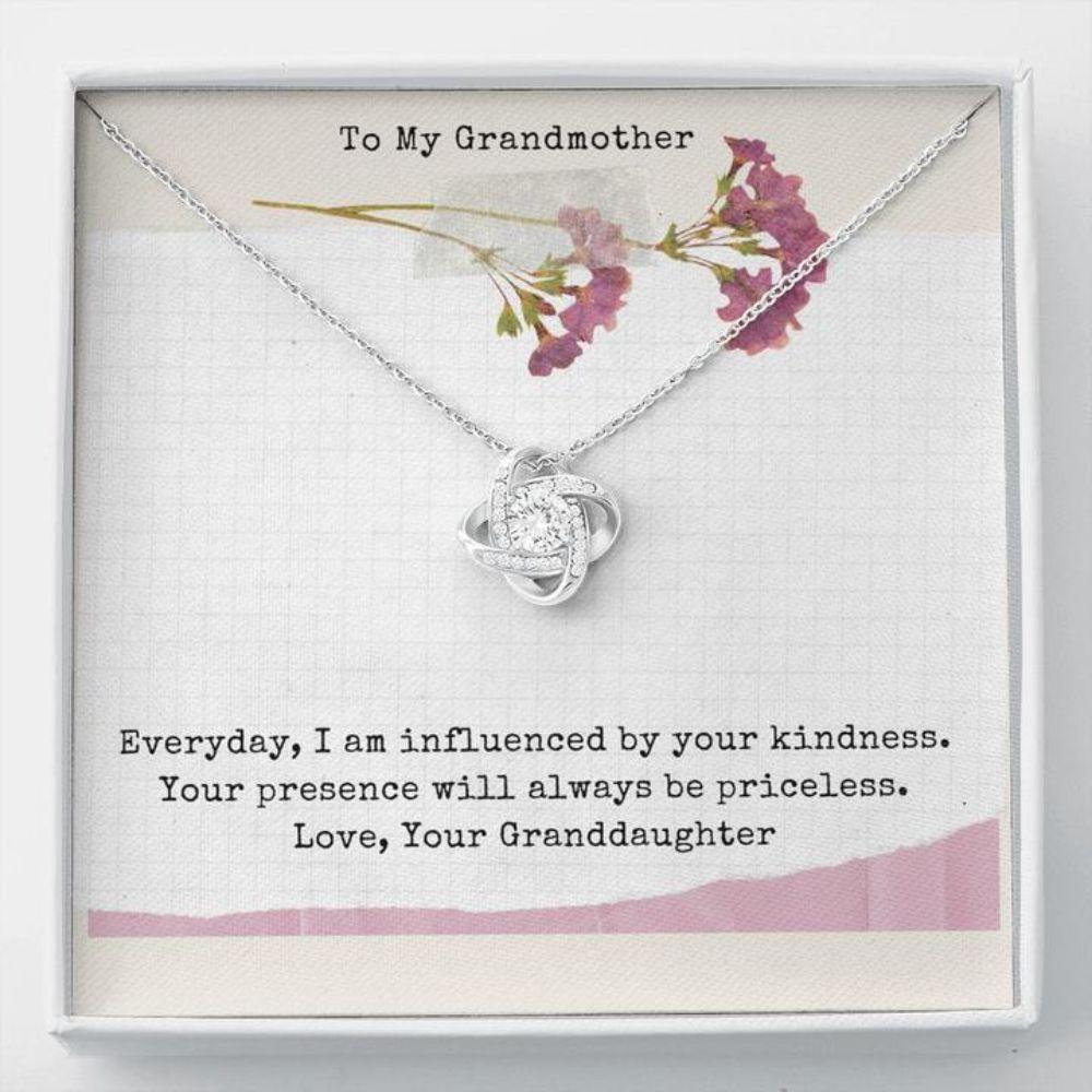 To Grandmother From Granddaughter - Grandma Love Knot Necklace 0921