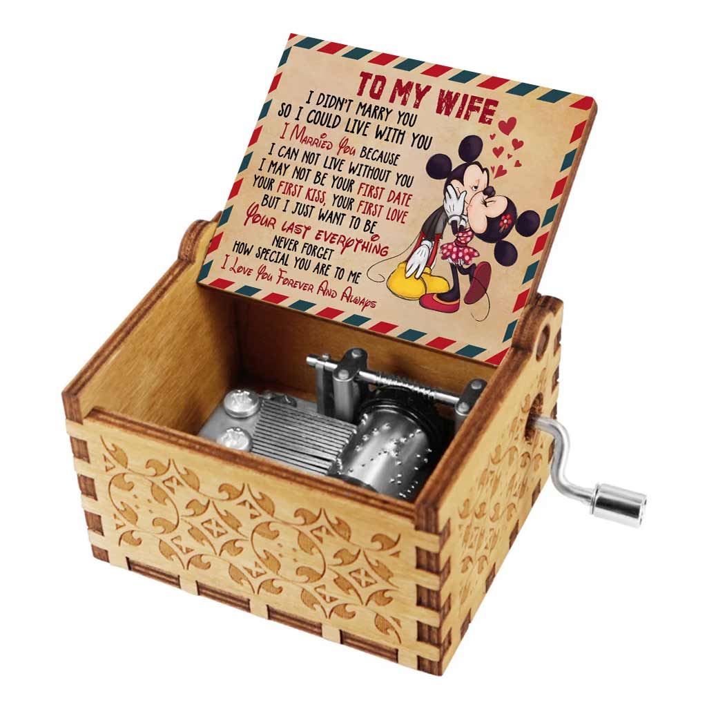 I Love You - Personalized Mouse Hand Crank Music Box
