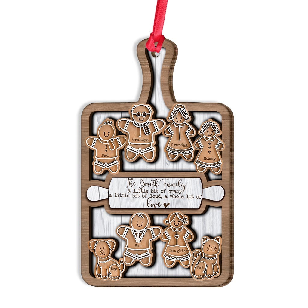 Family Batch A Whole Lot Of Love - Personalized Christmas Layered Wood Ornament