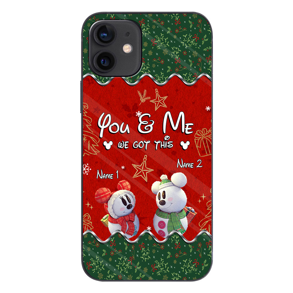 You & Me - Personalized Christmas Mouse Phone Case