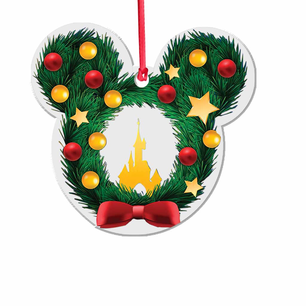 Merry Christmas - Christmas Mouse Transparent Ornament