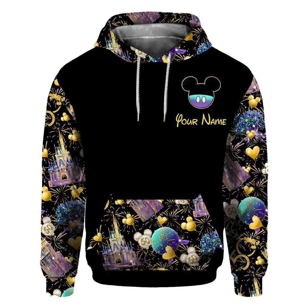 50th Anniversary Magic Kingdom - Personalized Mouse All Over T-shirt and Hoodie