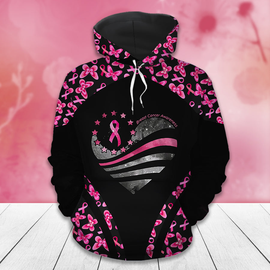 Sea Turtle In October We Wear Pink - Breast Cancer Awareness All Over T-shirt and Hoodie 0822