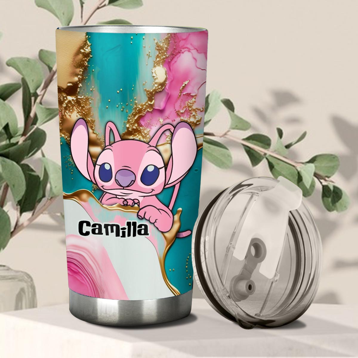 A Touch Of Pink - Personalized Ohana Tumbler