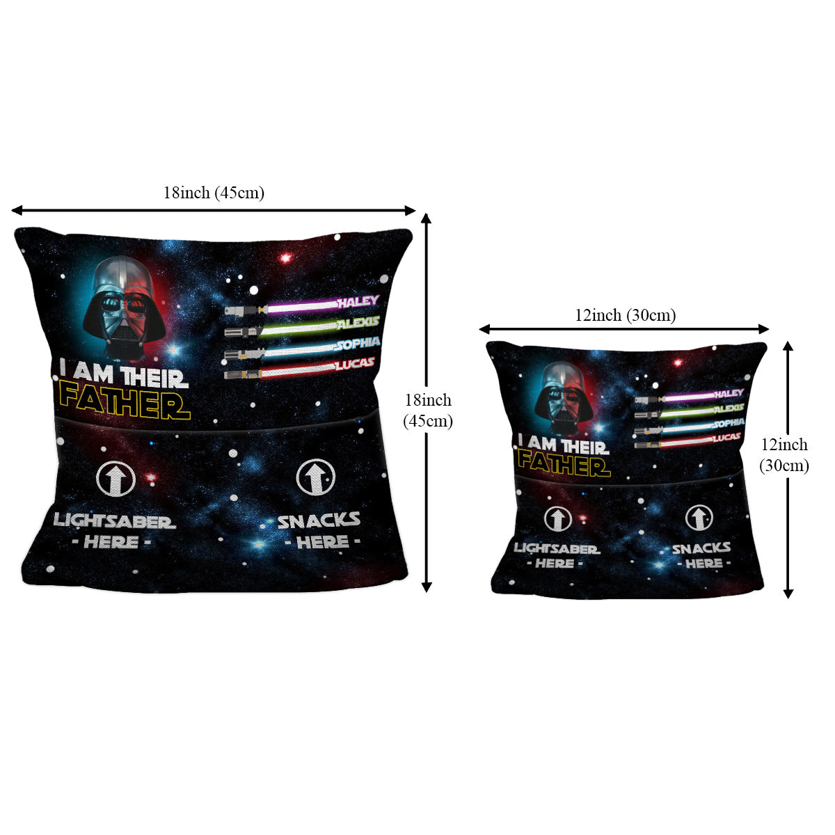 I Am Their Father - Personalized The Force Pocket Pillow