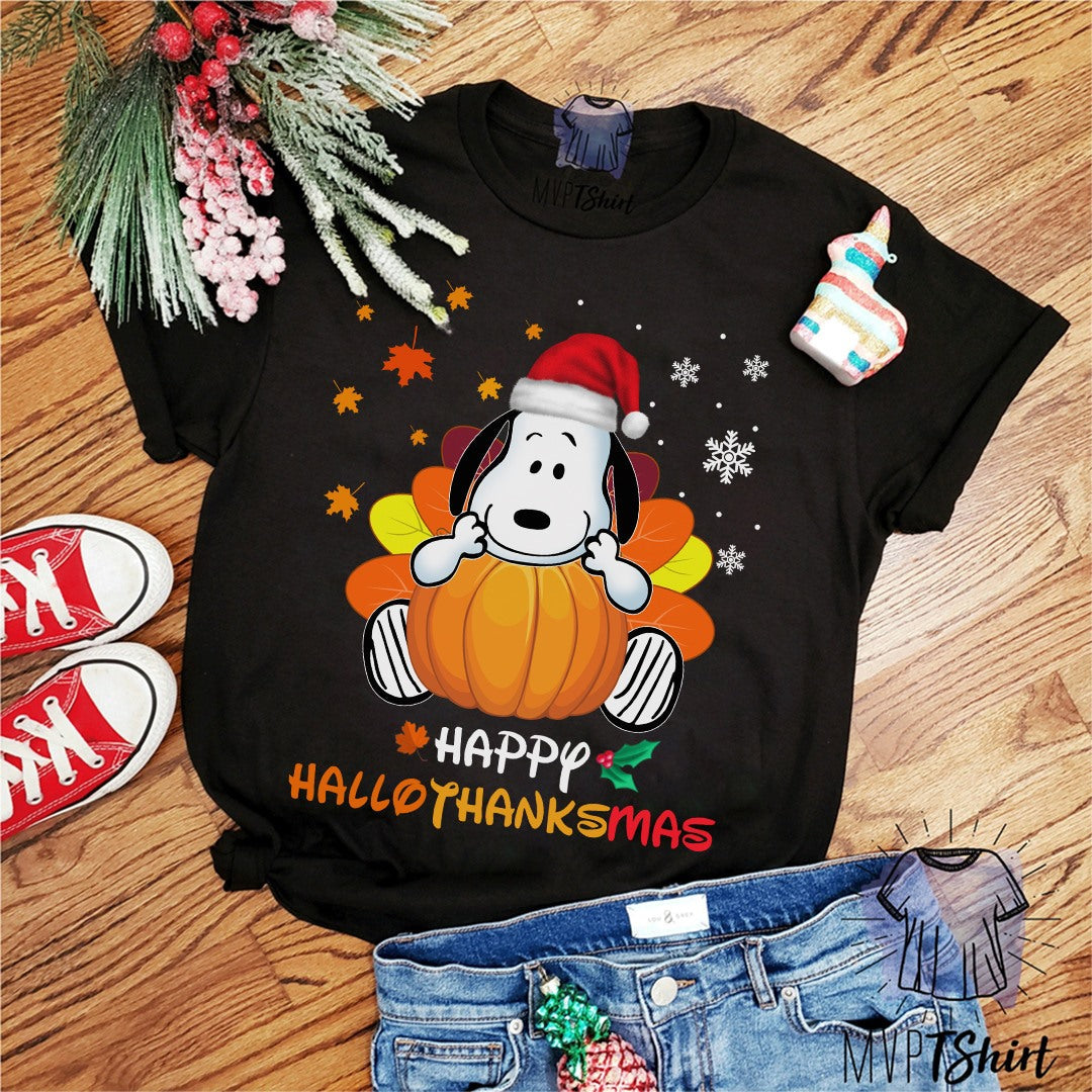 Happy Hallothanksmas T-shirt and Hoodie 0823