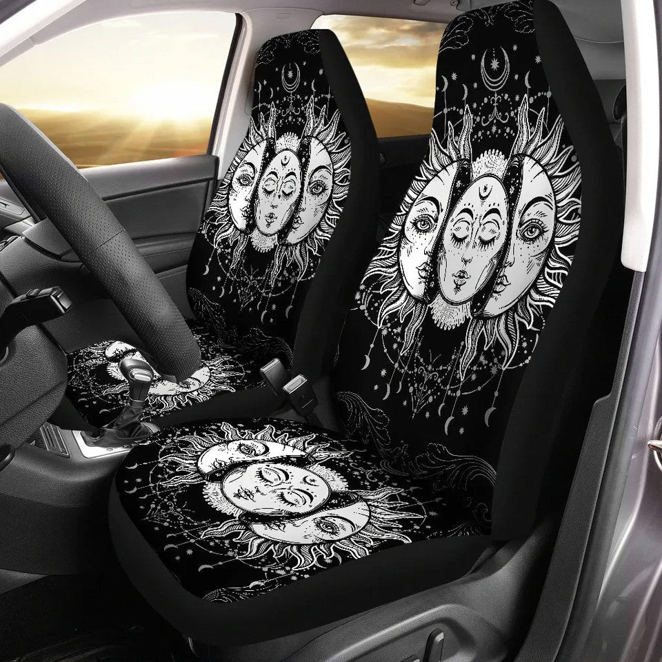 Celtic Wicca Sun And Moon Mandala- Witch Seat Covers 0822