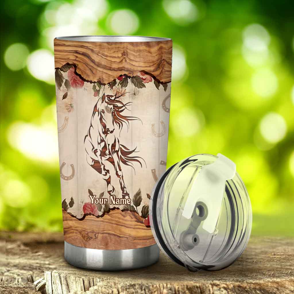 Life Is A Journey Enjoy The Ride - Personalized Horse Tumbler