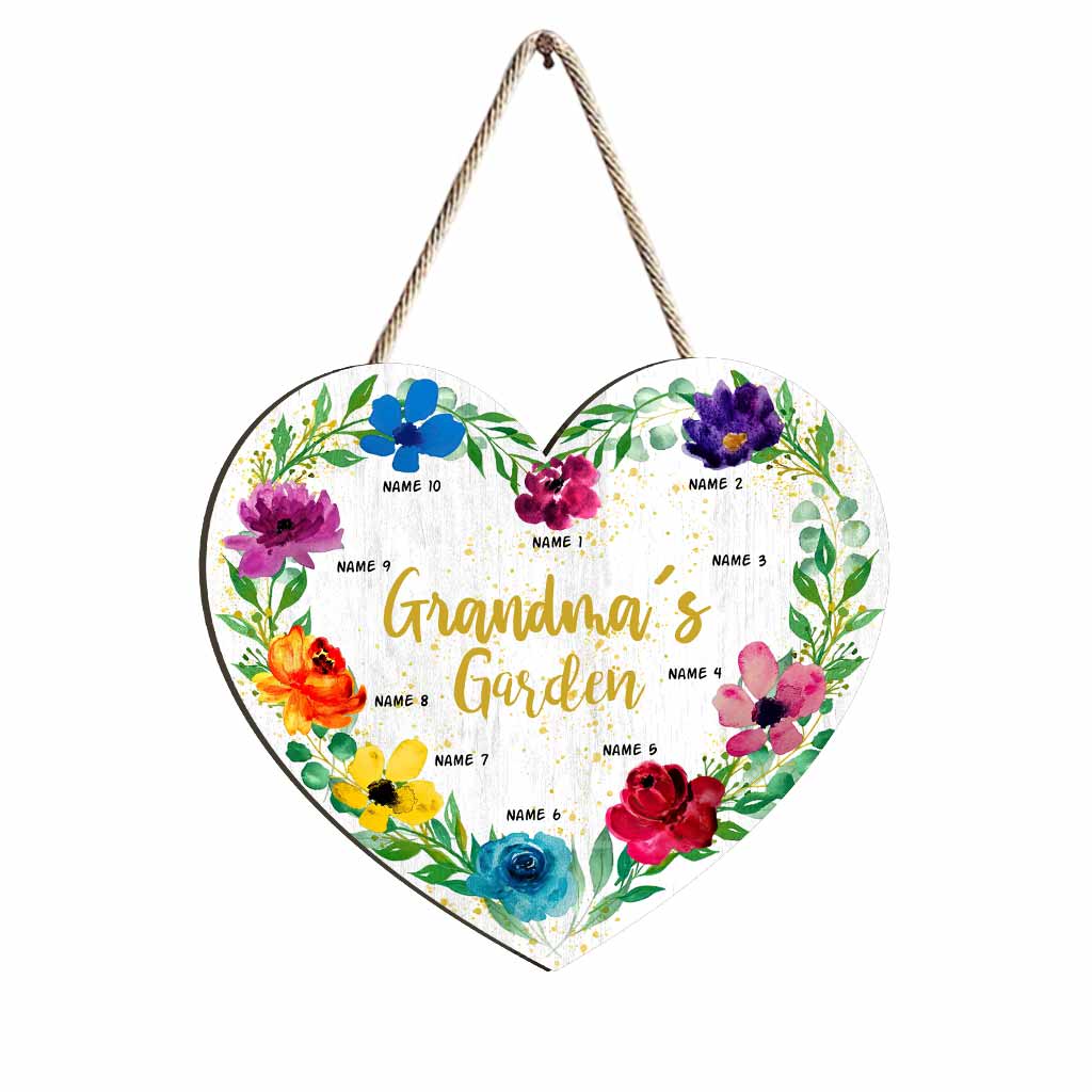 Grandma's Garden - Personalized Wood Sign