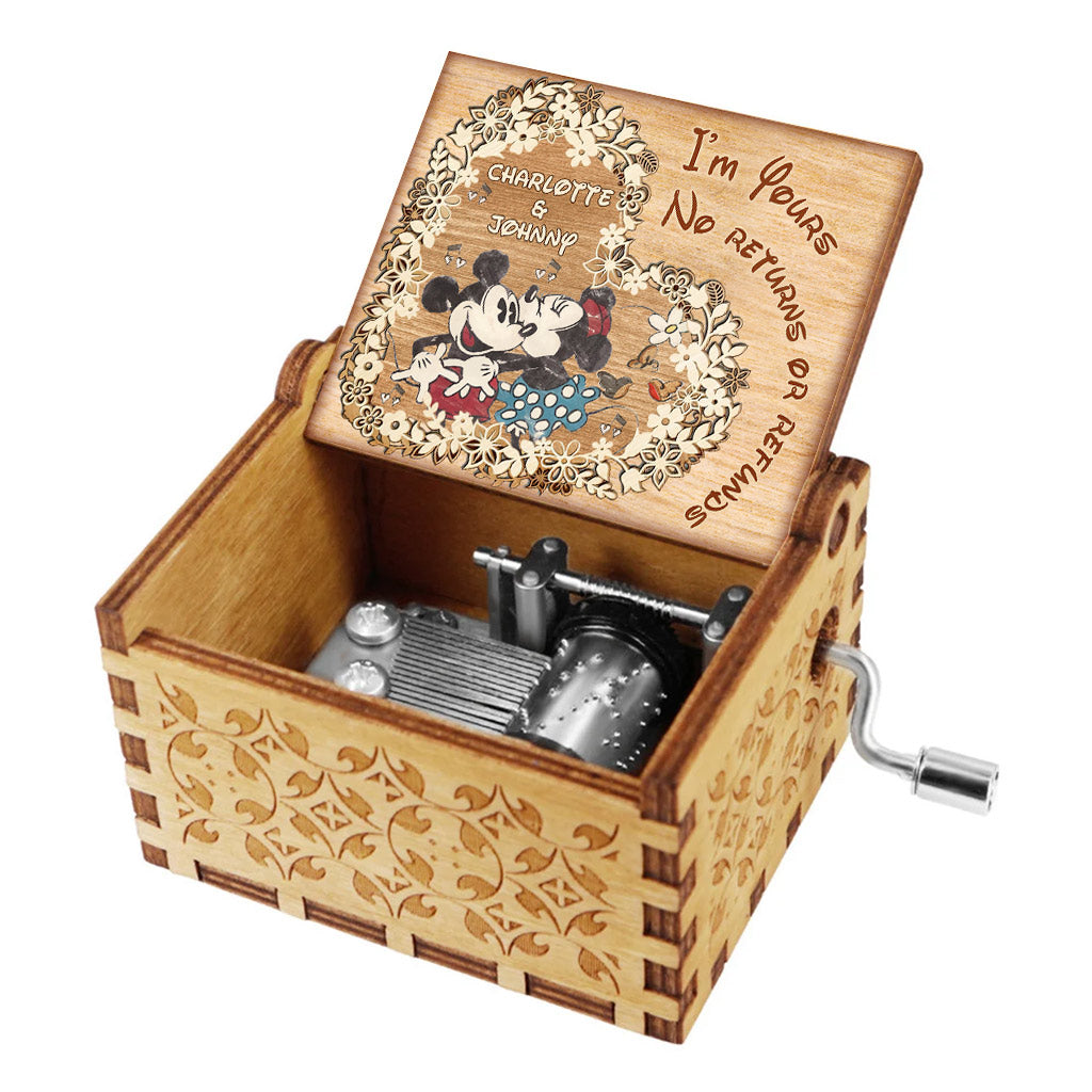 I’m Yours - Personalized Couple Mouse Hand Crank Music Box