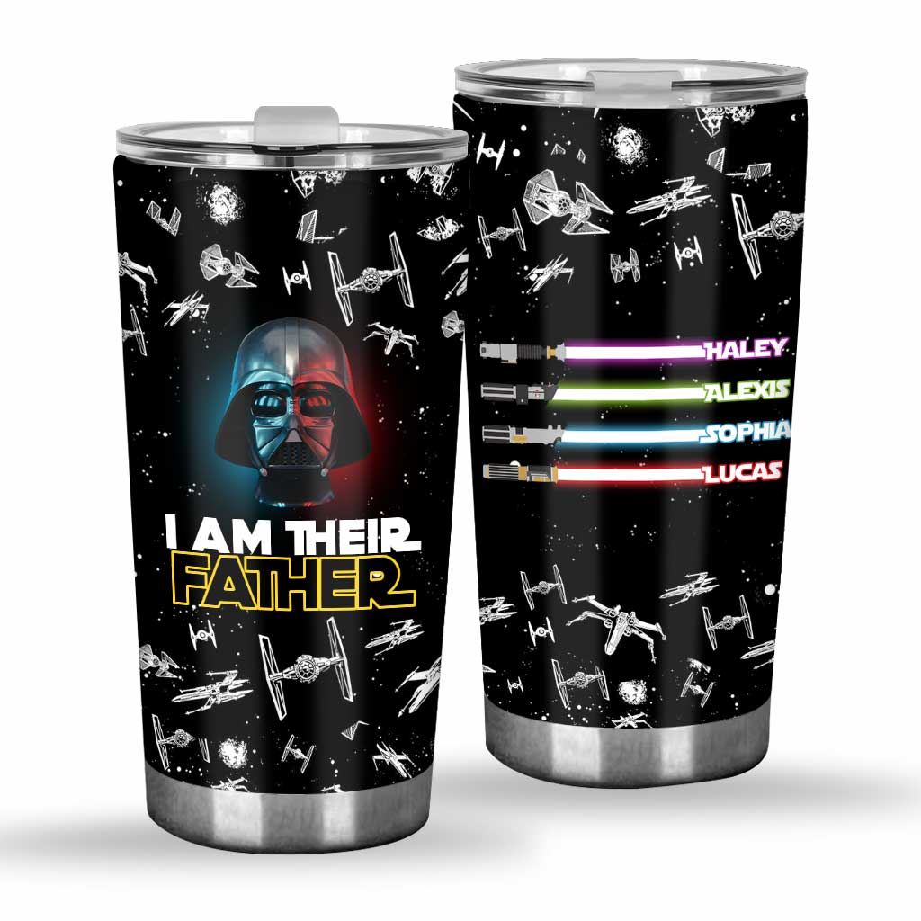 I Am Their Father - Personalized Father's Day The Force Tumbler