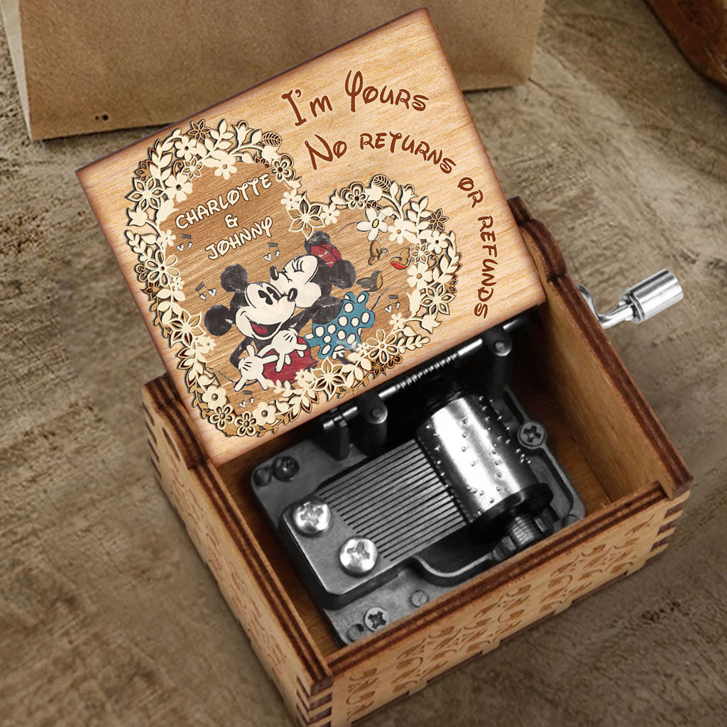 I’m Yours - Personalized Couple Mouse Hand Crank Music Box