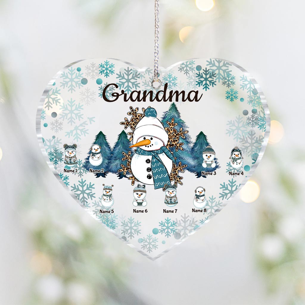 Grandma - Personalized Christmas Transparent Ornament