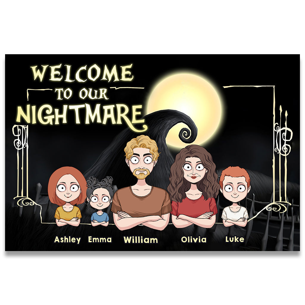 Welcome To Our Nightmare - Personalized Nightmare Doormat