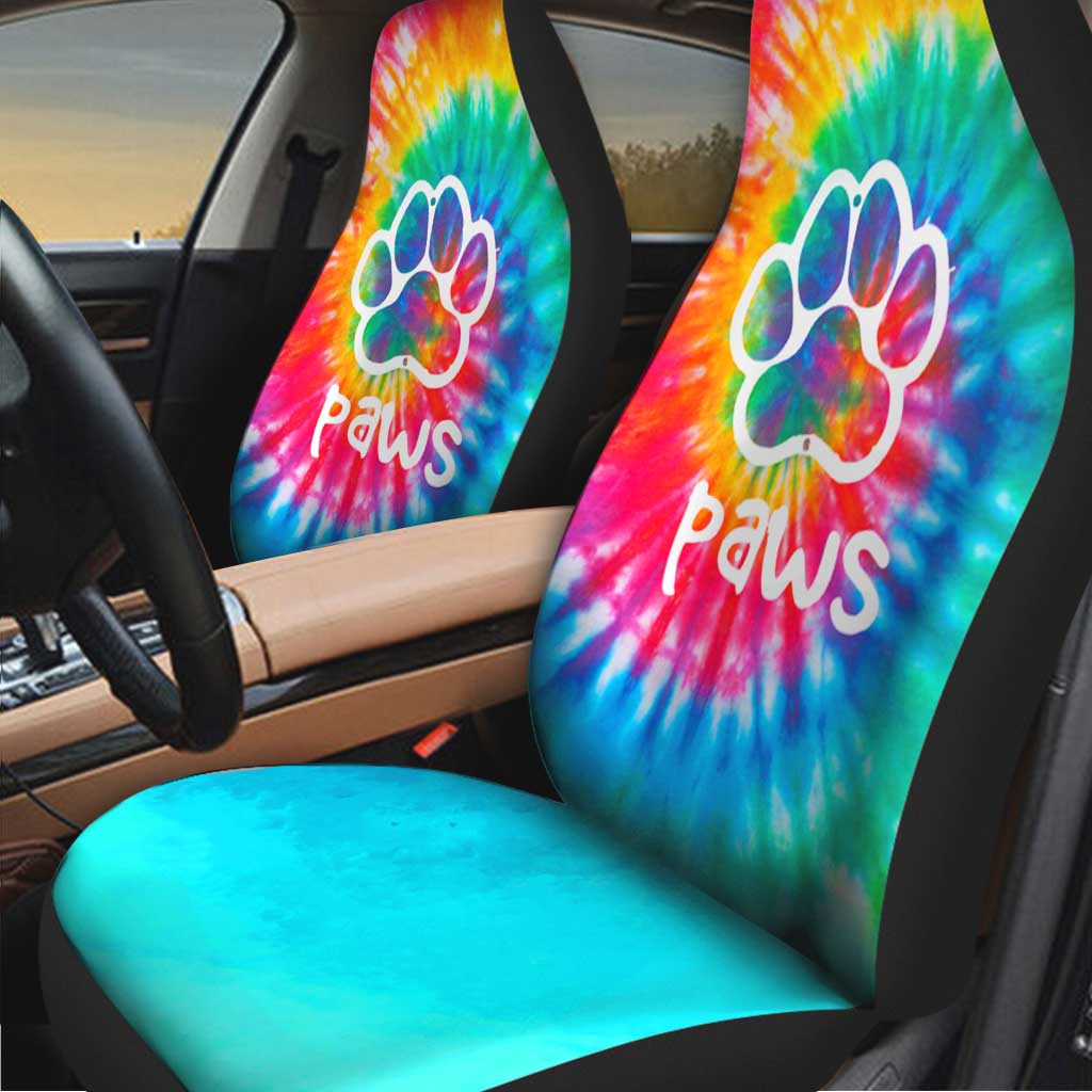 Swirl Pattern Tie Dye Dog Seat Covers 0622