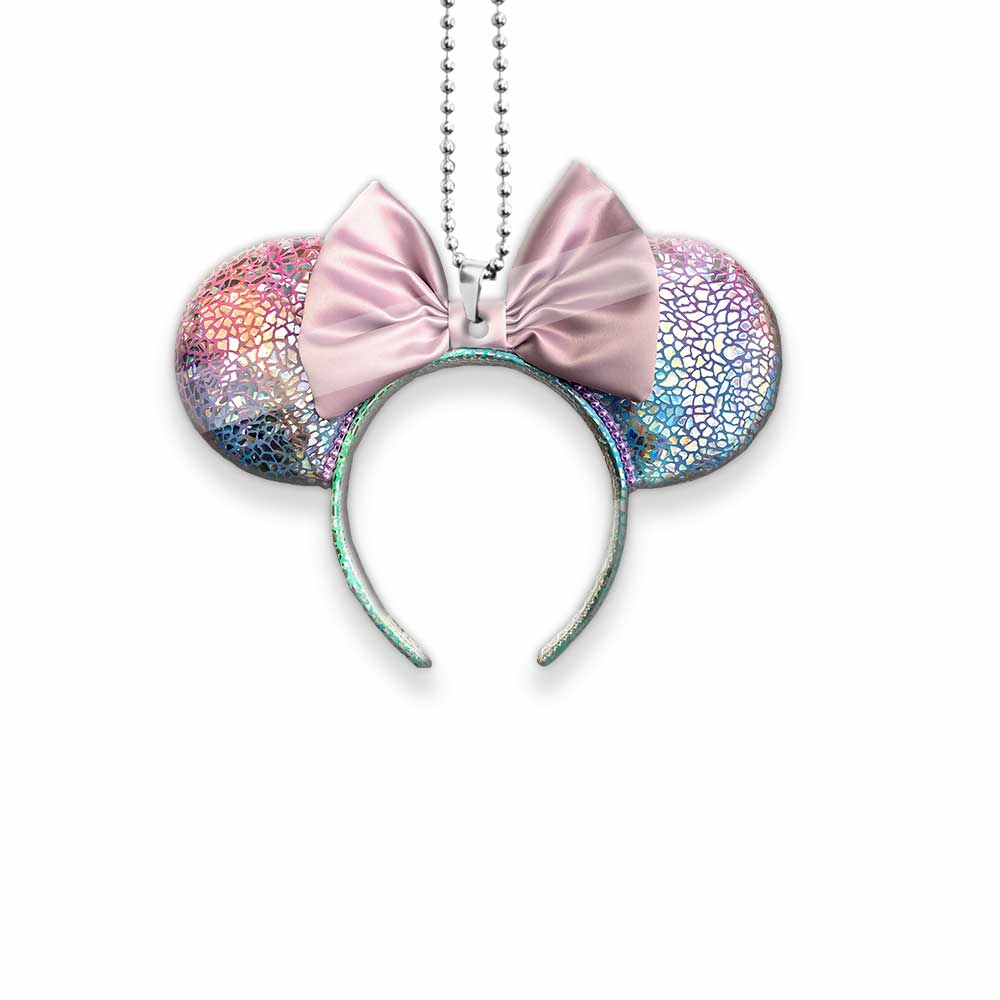 Floral Mouse Ears - Car ornament (Printed On Both Sides)