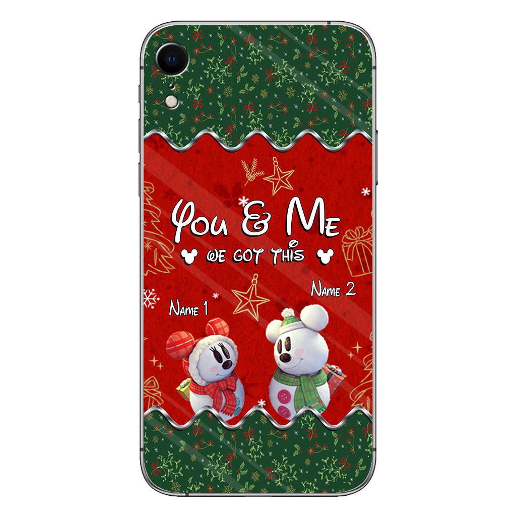 You & Me - Personalized Christmas Mouse Phone Case