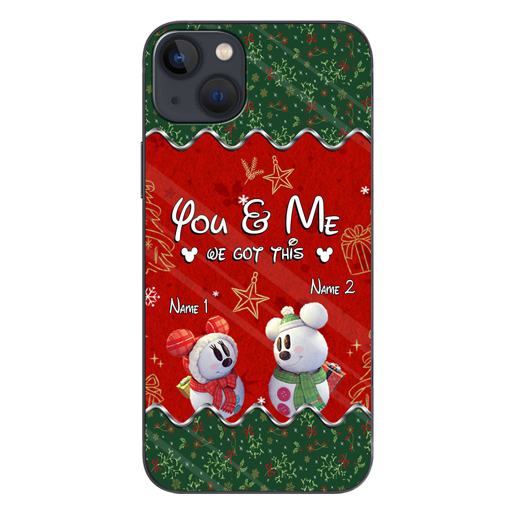 You & Me - Personalized Christmas Mouse Phone Case