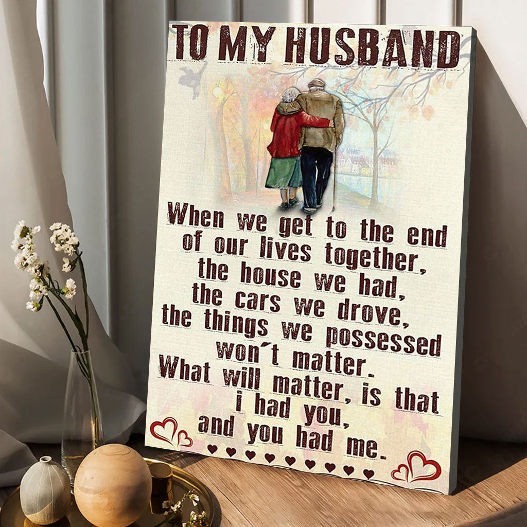 Meaningful Quote Poster From Wife To Husband - To My Husband Family Poster 0921