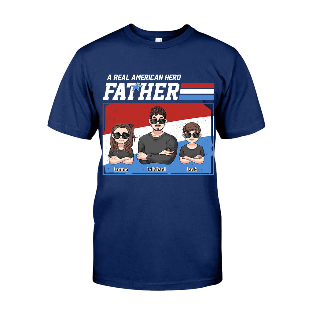 American Hero Dad - Personalized Father T-shirt And Hoodie