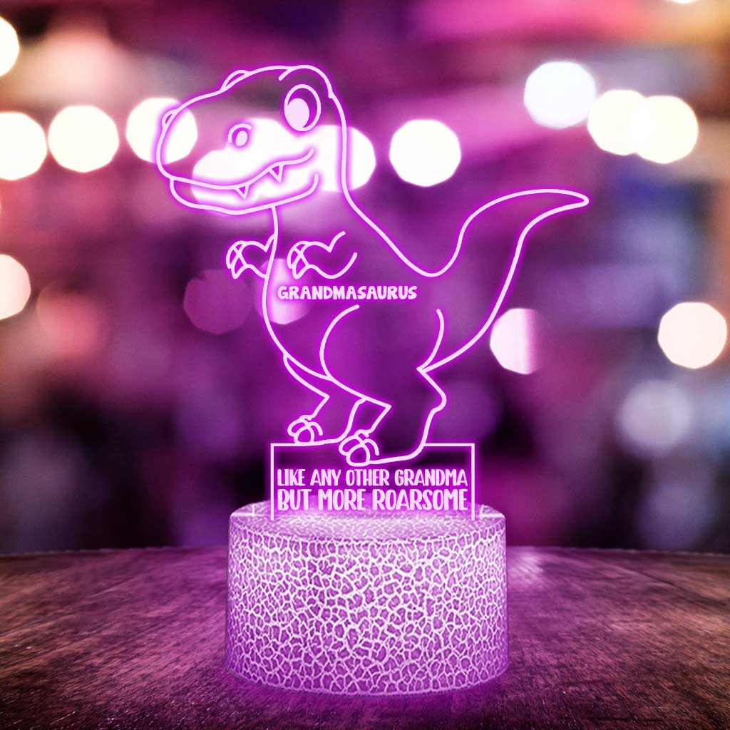 Grandmasaurus - Personalized Grandma Shaped Plaque Light Base