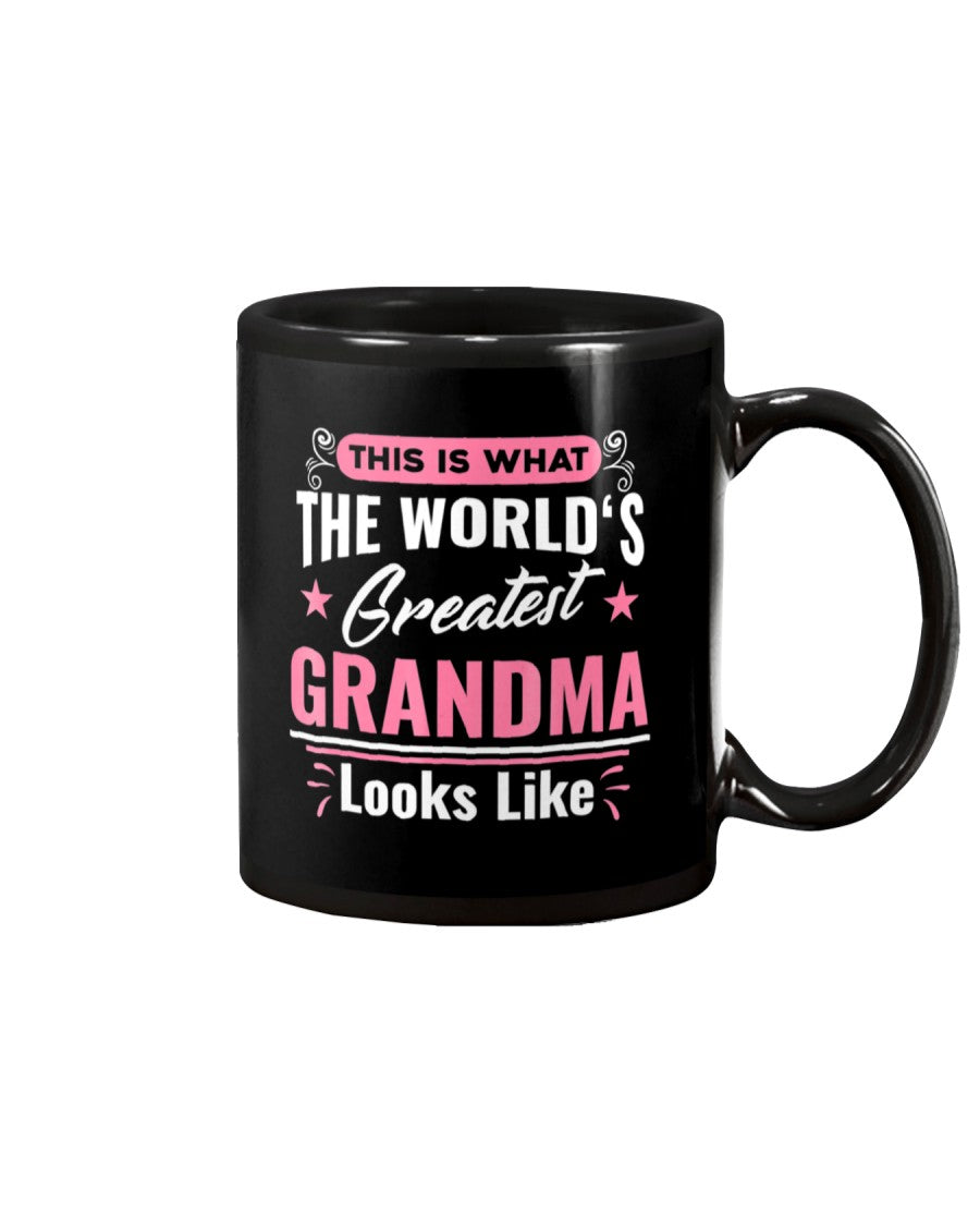 What World'S Greatest Grandma Looks Like Mothers - Grandma Mug 0921