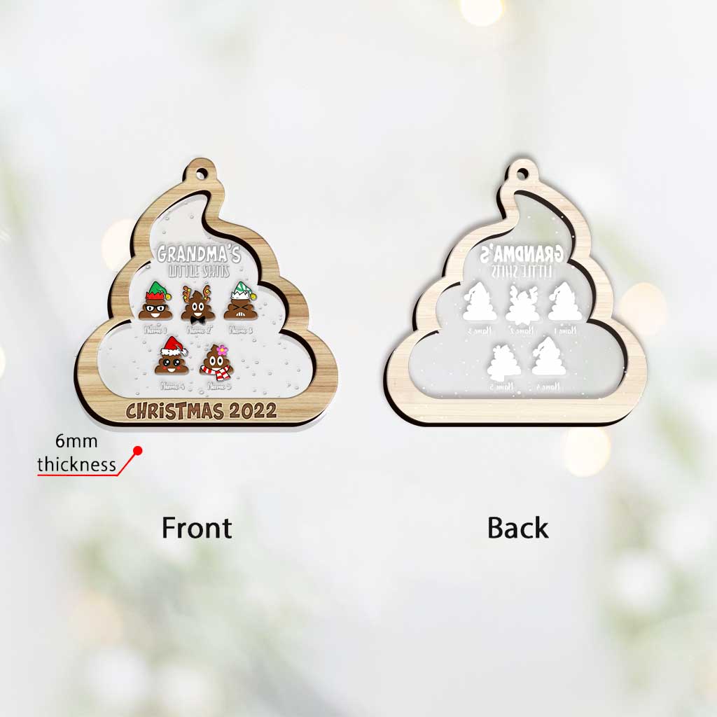 Grandma's Little Love - Personalized Christmas Layers Mix Ornament
