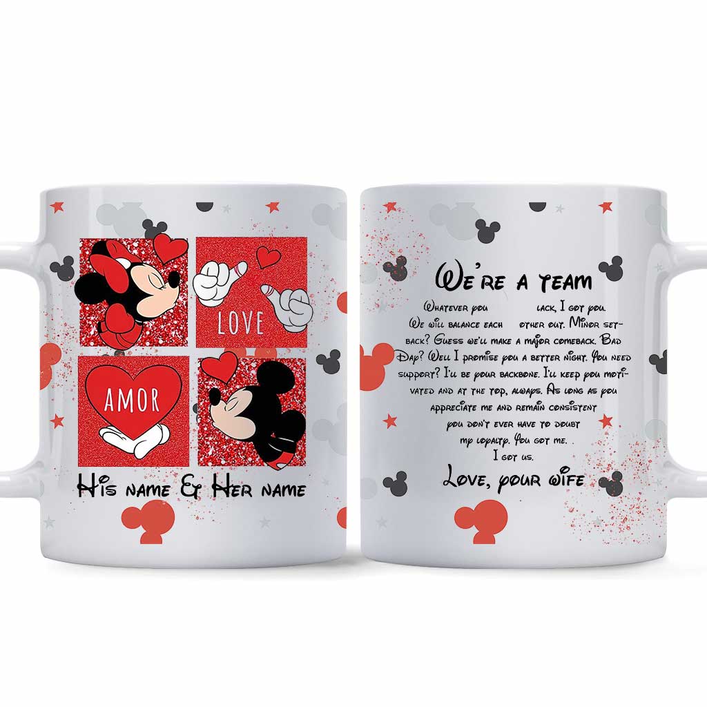 We're A Team - Personalized Couple Mouse Mug