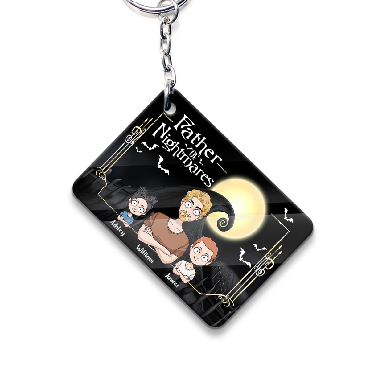 Father Mother Of Nightmares - Personalized Nightmare Keychain (Printed On Both Sides)