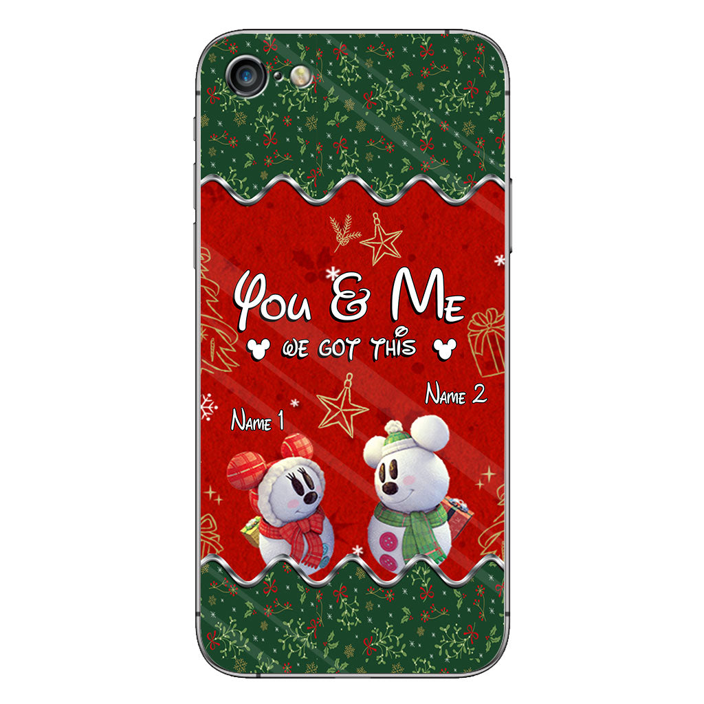 You & Me - Personalized Christmas Mouse Phone Case