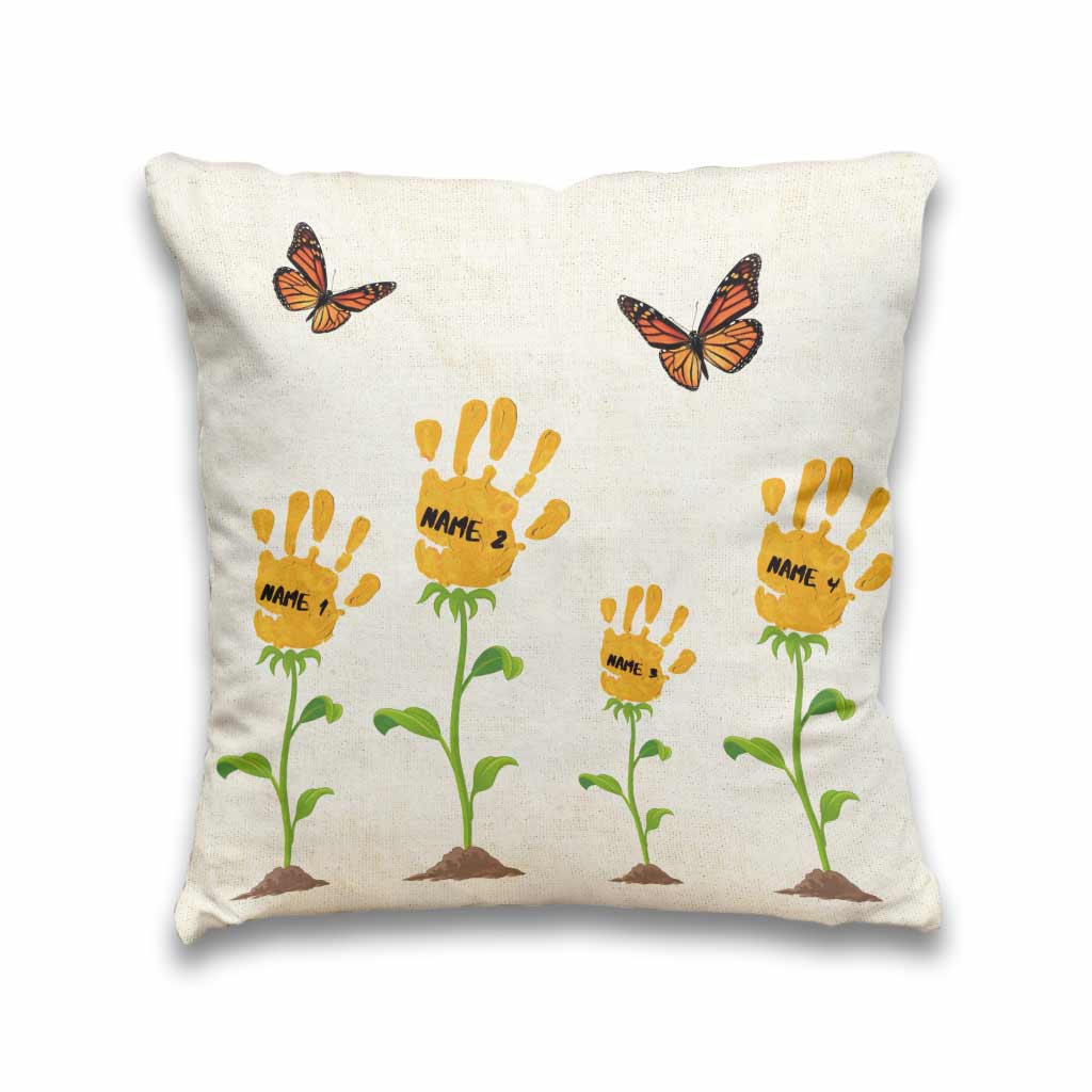We Are Growing Like Flowers - Personalized Mother's Day Grandma Throw Pillow