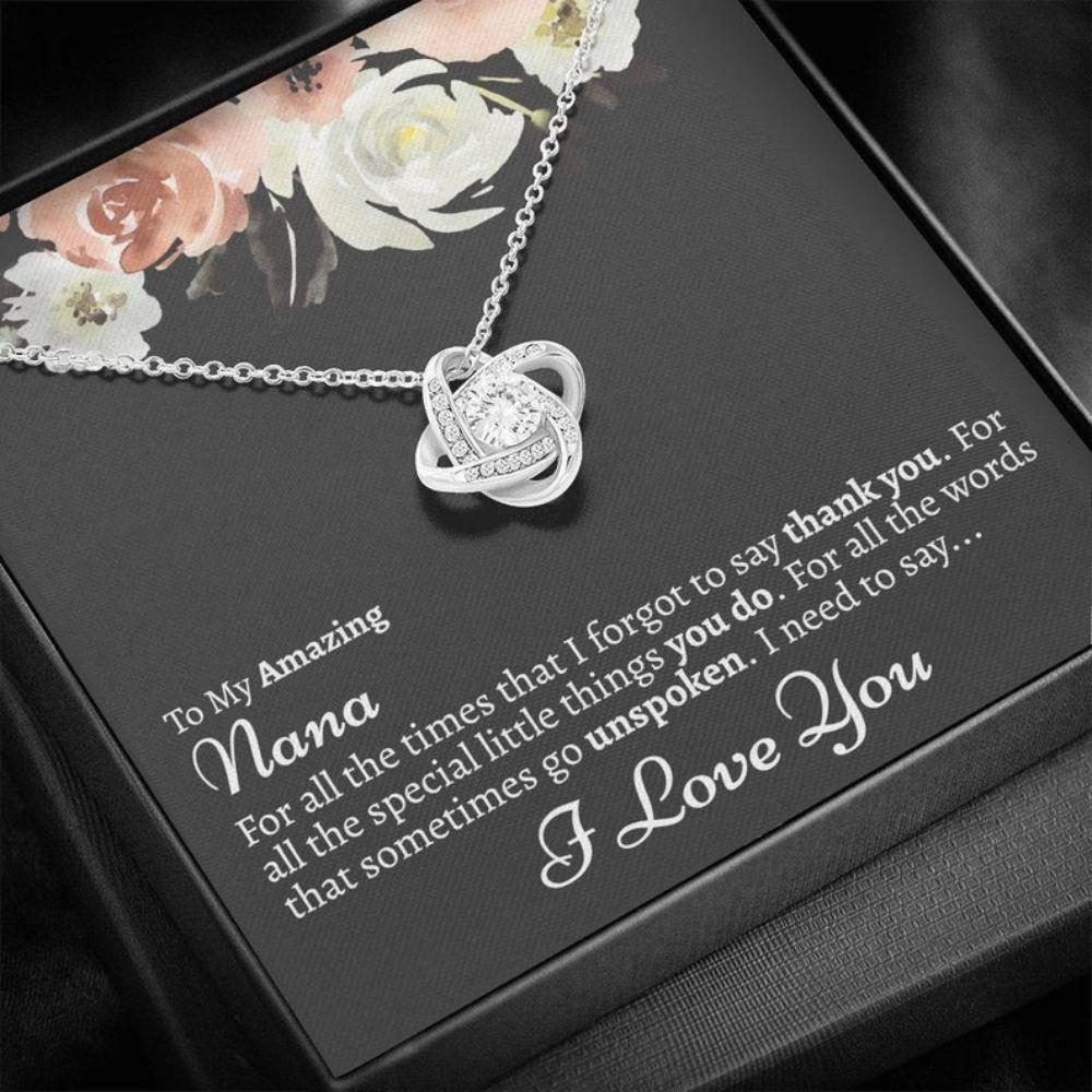 To My Grandma I Love You New Grandma Gift Gifts For Expectant Grandmother - Grandma Love Knot Necklace 0921