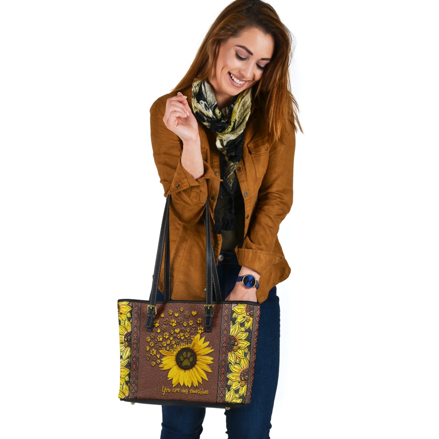 You Are My Sunshine Dog Leather Bag 0622