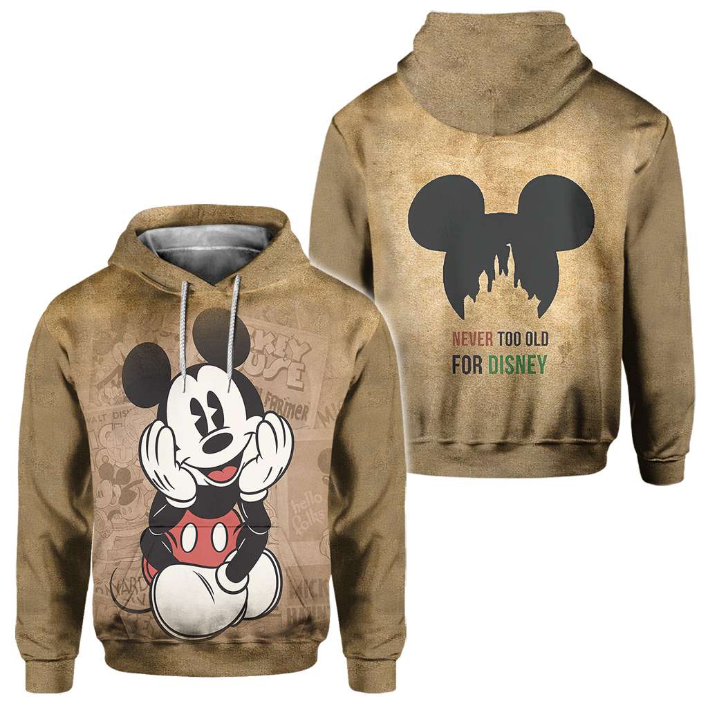 Never Too Old Mouse All Over Shirts